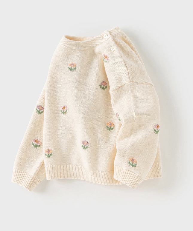 Toddler Girls Sweet Apricot Soft Sweaters Tops