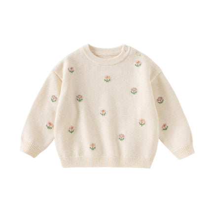 Toddler Girls Sweet Apricot Soft Sweaters Tops