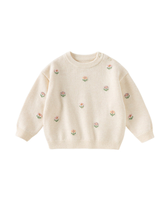 Toddler Girls Sweet Apricot Soft Sweaters Tops