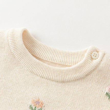 Toddler Girls Sweet Apricot Soft Sweaters Tops