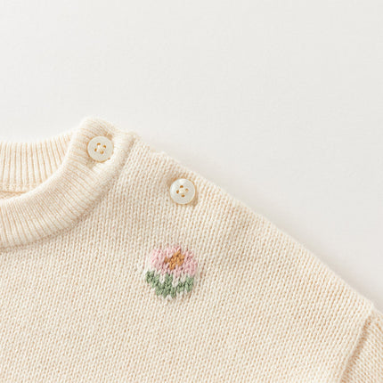 Toddler Girls Sweet Apricot Soft Sweaters Tops
