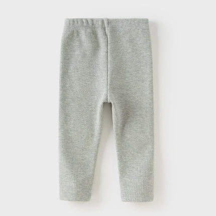 Toddler Girls Breathable Cotton Soft Plush-lined Straight-leg Leggings Pants