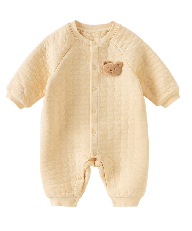 Baby Girls/Boys Charming Pink/Yellow Indoor Soft Rompers