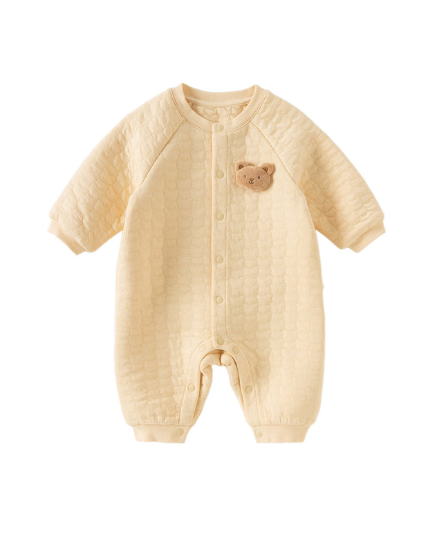 Baby Girls/Boys Yellow/pink Long-sleeved Soft Padded Rompers