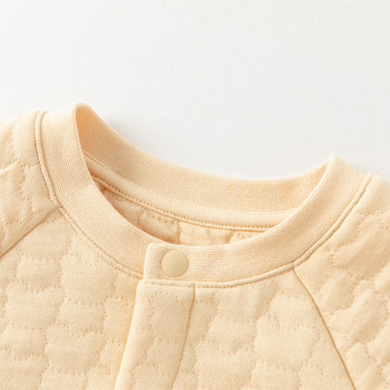 Baby Girls/Boys Yellow/pink Long-sleeved Soft Padded Rompers