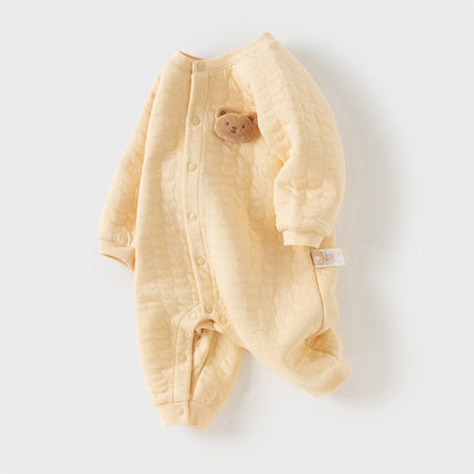 Baby Girls/Boys Yellow/pink Long-sleeved Soft Padded Rompers