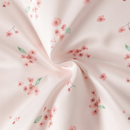 Baby Girls Pink Plum Blossom Print Plush Turtle Cozy Padded Rompers