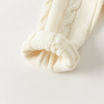 Kids Girls/Boys Versatile Beige/Red Pullover Sweaters