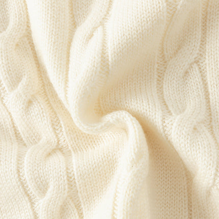 Kids Girls/Boys Versatile Beige/Red Pullover Sweaters