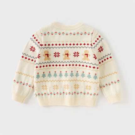 Kis Girls Sweet Red/Beige Pullover Long-sleeved Sweaters Tops