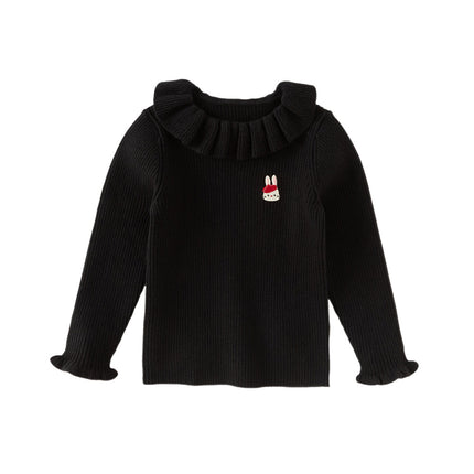 Kids Girls Adorable Beige Long Sleeve Pullover Sweaters Tops