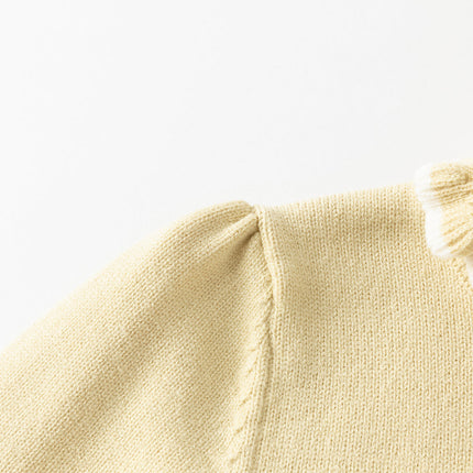 Kids Girls Versatile Warm Turtle-neck Pullover Sweaters