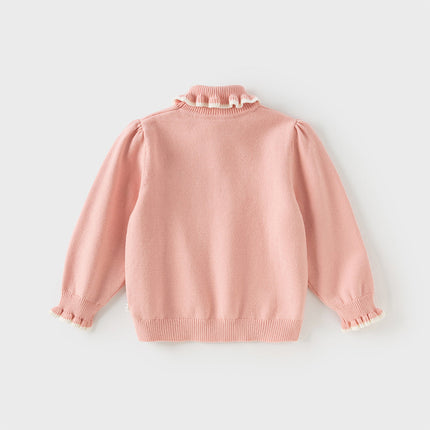 Kids Girls Versatile Warm Turtle-neck Pullover Sweaters