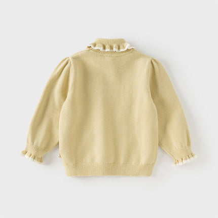 Kids Girls Versatile Warm Turtle-neck Pullover Sweaters