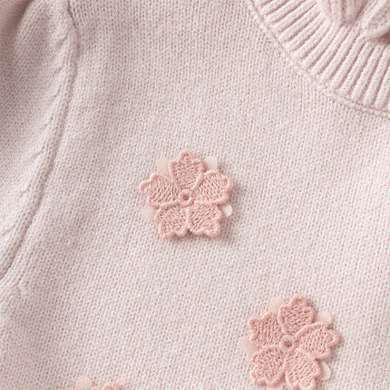 Toddler Girls Elegant Pink Turtle Long-sleeved A-line Party Mesh Dress