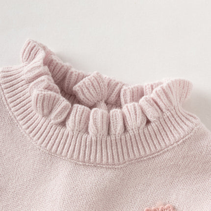 Toddler Girls Elegant Pink Turtle Long-sleeved A-line Party Mesh Dress