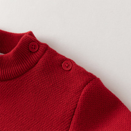 Toddler Girls/Boys Festival Red/Pink Turtle Cozy Plush-lined Sweaters Tops