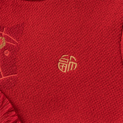 Toddler Girls/Boys Festival Red/Pink Turtle Cozy Plush-lined Sweaters Tops