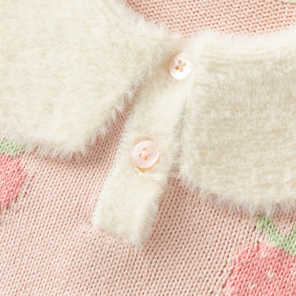 Toddler Girls Versatile Stylish Sweet Pink Soft Sweaters Tops
