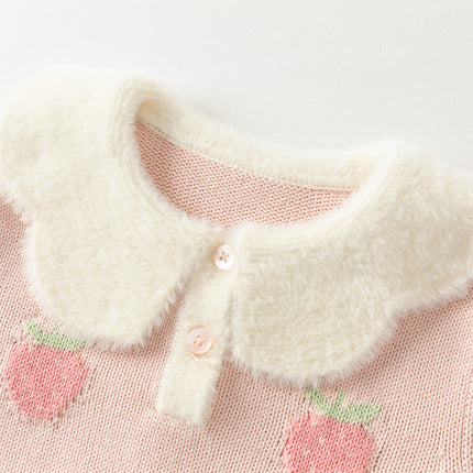 Toddler Girls Versatile Stylish Sweet Pink Soft Sweaters Tops