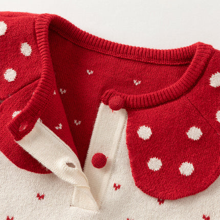Toddler Girls Elegance Beige Pullover Knit Sweater Tops