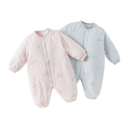 Baby Girls/Boys Cute Print Indoor Warm Padded Rompers