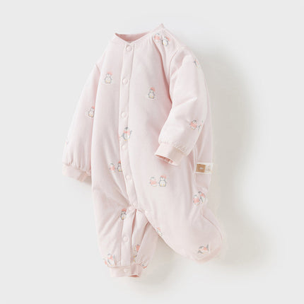 Baby Girls/Boys Cute Print Indoor Warm Padded Rompers