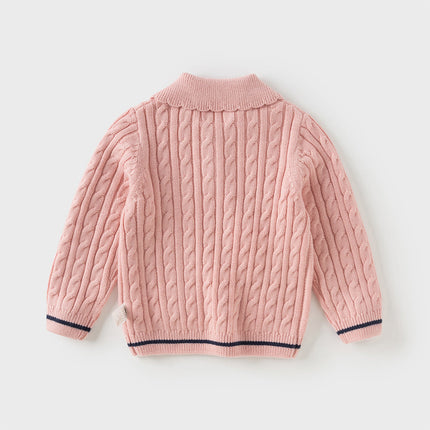 Kids Girls Soft Pullover Long Sleeve Sweater Tops