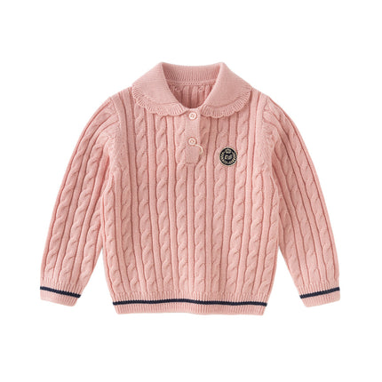Kids Girls Soft Pullover Long Sleeve Sweater Tops