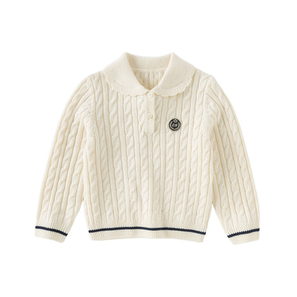 Kids Girls Soft Pullover Long Sleeve Sweater Tops