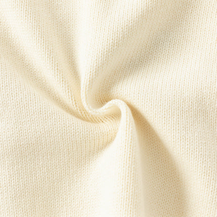 Toddler Girls/Boys Versatile Beige Cotton Cozy Pullover Sweaters