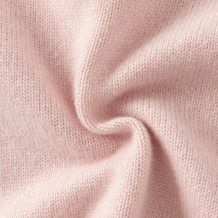 Kids Girls Elegant Long-sleeved Versatile Pullover Pure Cashmere Sweater Tops