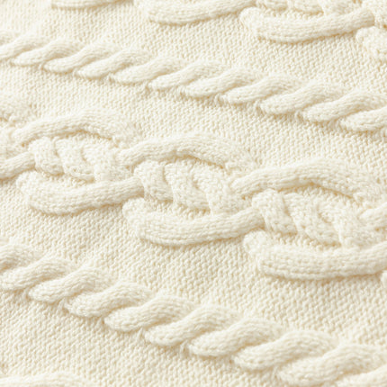 Kids Girls Elegant Pearl White Cape-style Knit Pullover Sweaters Tops