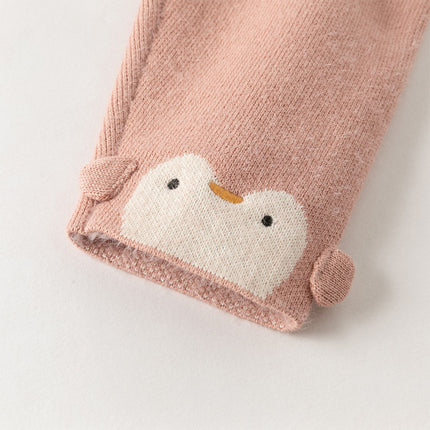 Toddler Girls Sweet Pink/Grey Slim Soft Plush-lined Leggings