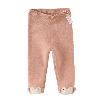 Toddler Girls Sweet Pink/Grey Slim Soft Plush-lined Leggings