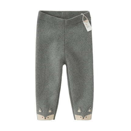 Toddler Girls Sweet Pink/Grey Slim Soft Plush-lined Leggings