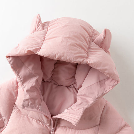 Baby Girls/Boys Winter Stylish Windproof Hooded Cozy Down Rompers