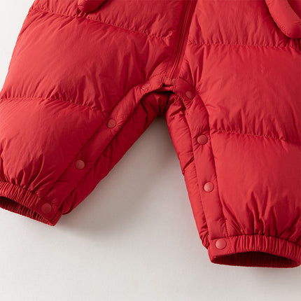 Baby Girls/Boys Winter Stylish Windproof Hooded Cozy Down Rompers
