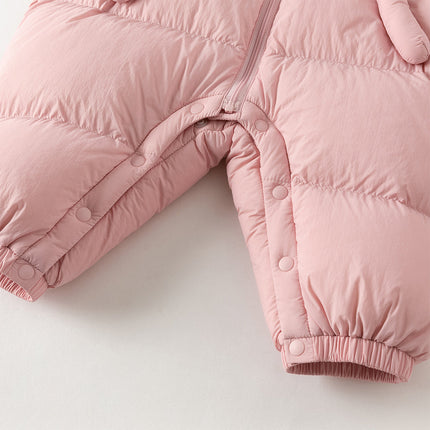 Baby Girls/Boys Winter Stylish Windproof Hooded Cozy Down Rompers