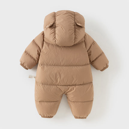 Baby Girls/Boys Winter Stylish Windproof Hooded Cozy Down Rompers
