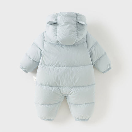 Baby Girls/Boys Winter Stylish Windproof Hooded Cozy Down Rompers
