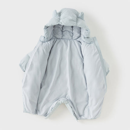 Baby Girls/Boys Winter Stylish Windproof Hooded Cozy Down Rompers