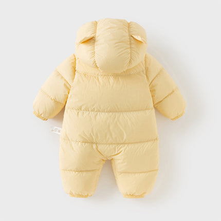 Baby Girls/Boys Winter Stylish Windproof Hooded Cozy Down Rompers