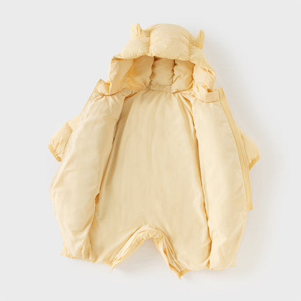 Baby Girls/Boys Winter Stylish Windproof Hooded Cozy Down Rompers