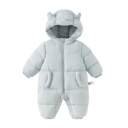 Baby Girls/Boys Winter Stylish Windproof Hooded Cozy Down Rompers