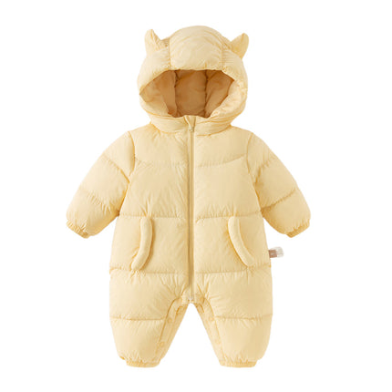 Baby Girls/Boys Winter Stylish Windproof Hooded Cozy Down Rompers