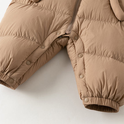 Baby Girls/Boys Winter Stylish Windproof Hooded Cozy Down Rompers