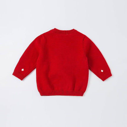 Toddler Boys/Girls Cute Reindeer Red Christmas Soft Sweaters Tops