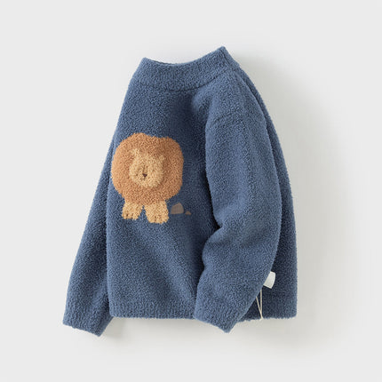 Toddler Girls/Boys Playful Delicate Jacquard Chenille Sweater Tops