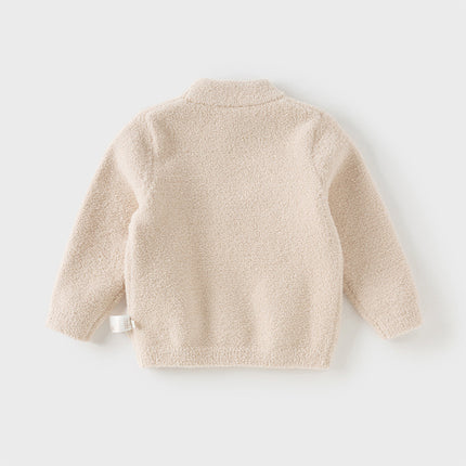 Toddler Girls/Boys Playful Delicate Jacquard Chenille Sweater Tops